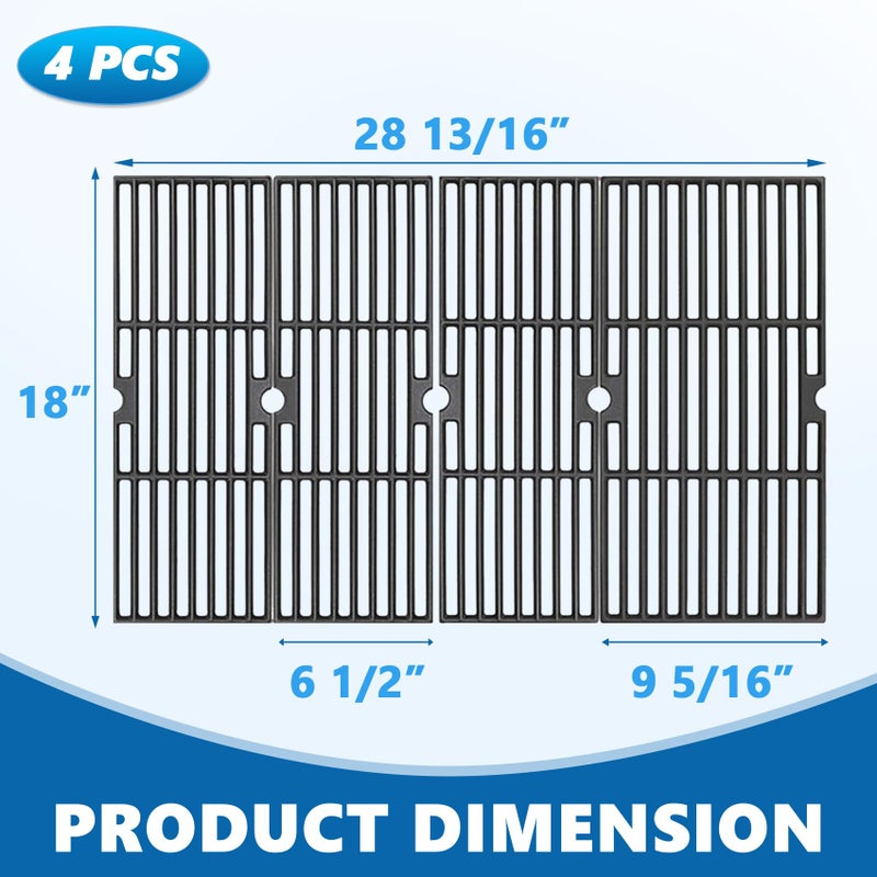 SafBbcue 18 Inch Grill Grates for Charbroil Performance 2 Burner 463625217, 463673519, 463625219, 463673017, G470-0003-W1, G470-0002-W1 G321-0005-W1 Grill Parts, Performance 300 2-Burner Gas Grill - Image 2